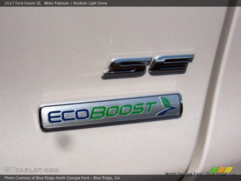 White Platinum / Medium Light Stone 2017 Ford Fusion SE