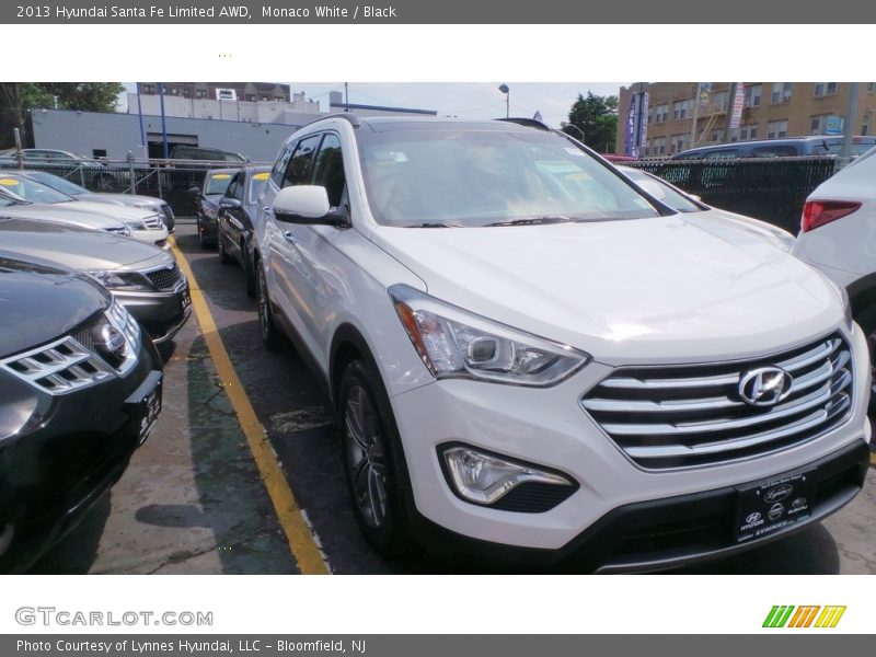 Monaco White / Black 2013 Hyundai Santa Fe Limited AWD