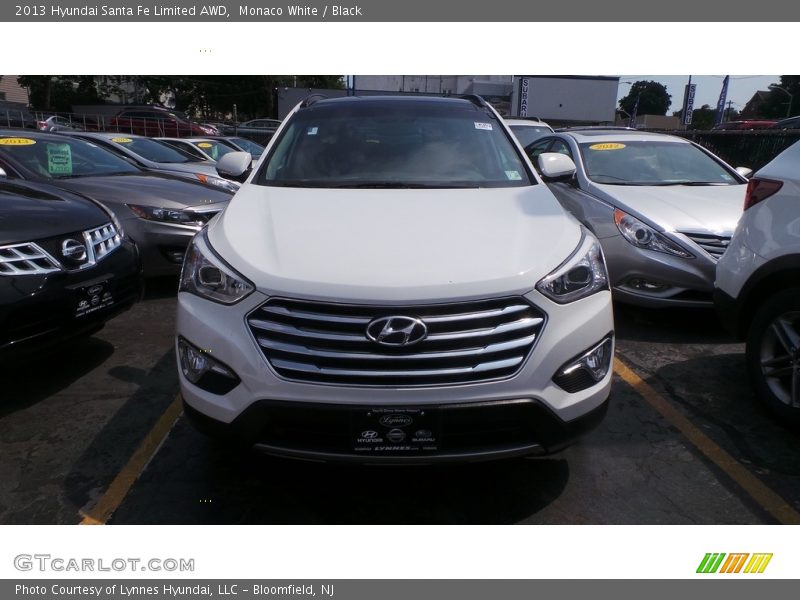 Monaco White / Black 2013 Hyundai Santa Fe Limited AWD