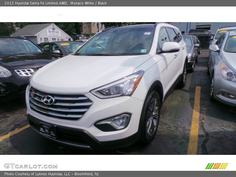 Monaco White / Black 2013 Hyundai Santa Fe Limited AWD