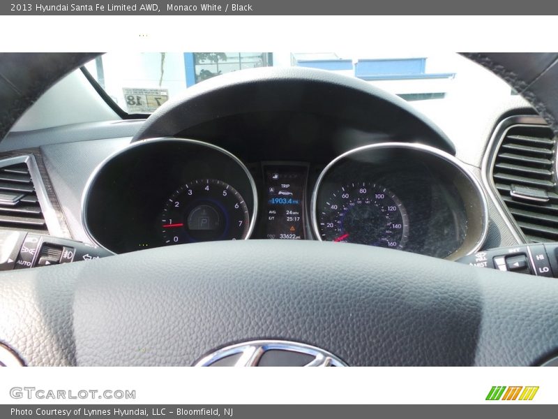 Monaco White / Black 2013 Hyundai Santa Fe Limited AWD