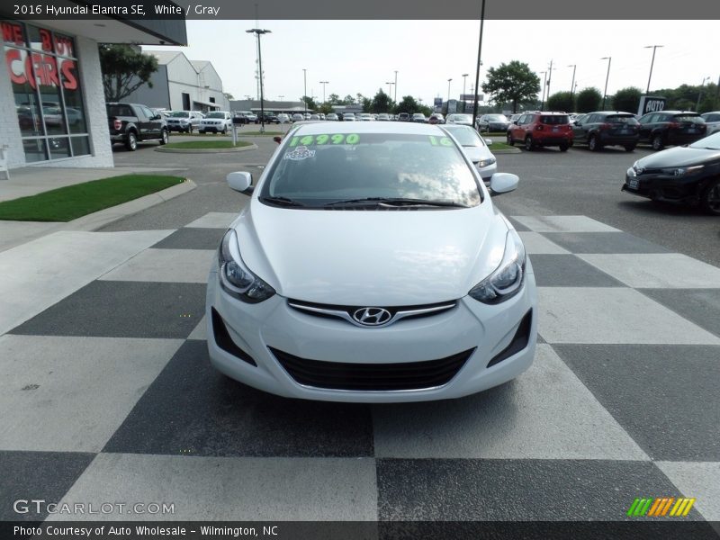 White / Gray 2016 Hyundai Elantra SE