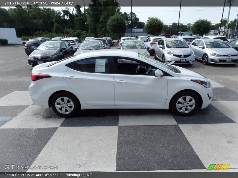 White / Gray 2016 Hyundai Elantra SE