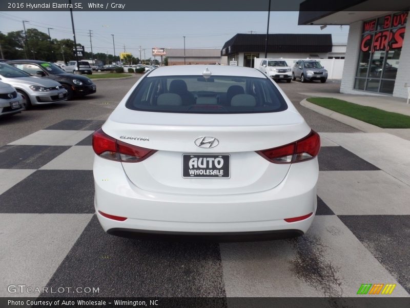 White / Gray 2016 Hyundai Elantra SE