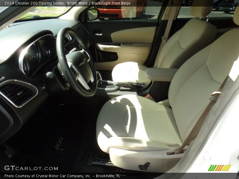 Bright White / Black/Light Frost Beige 2014 Chrysler 200 Touring Sedan