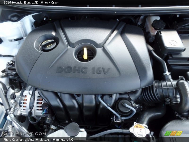 White / Gray 2016 Hyundai Elantra SE