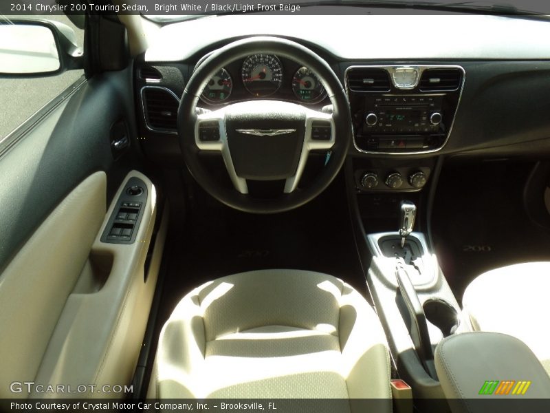 Bright White / Black/Light Frost Beige 2014 Chrysler 200 Touring Sedan