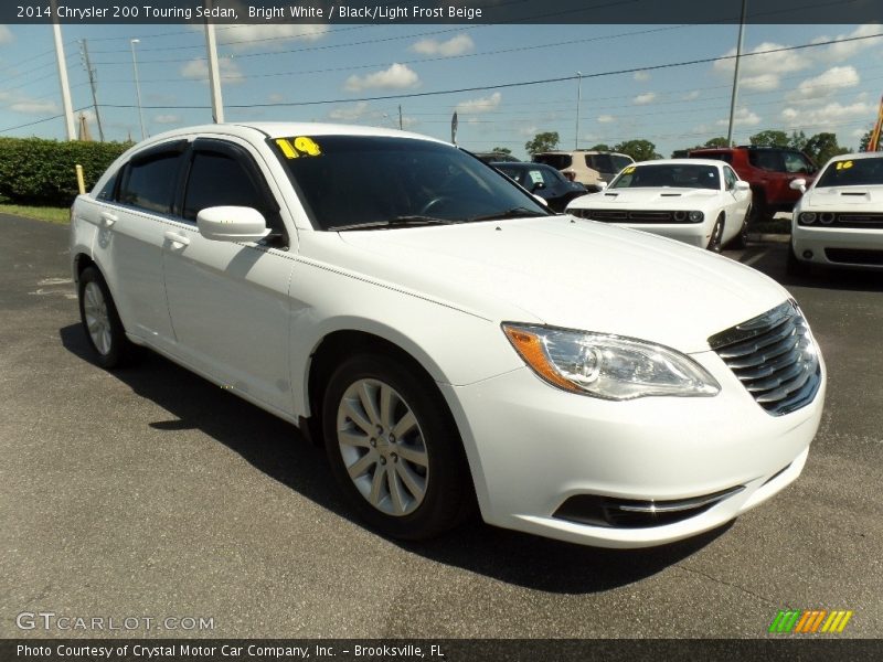 Bright White / Black/Light Frost Beige 2014 Chrysler 200 Touring Sedan