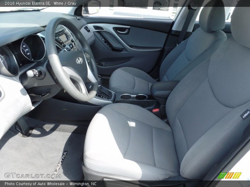 White / Gray 2016 Hyundai Elantra SE