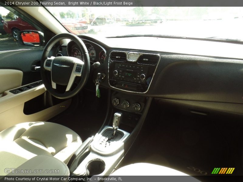 Bright White / Black/Light Frost Beige 2014 Chrysler 200 Touring Sedan