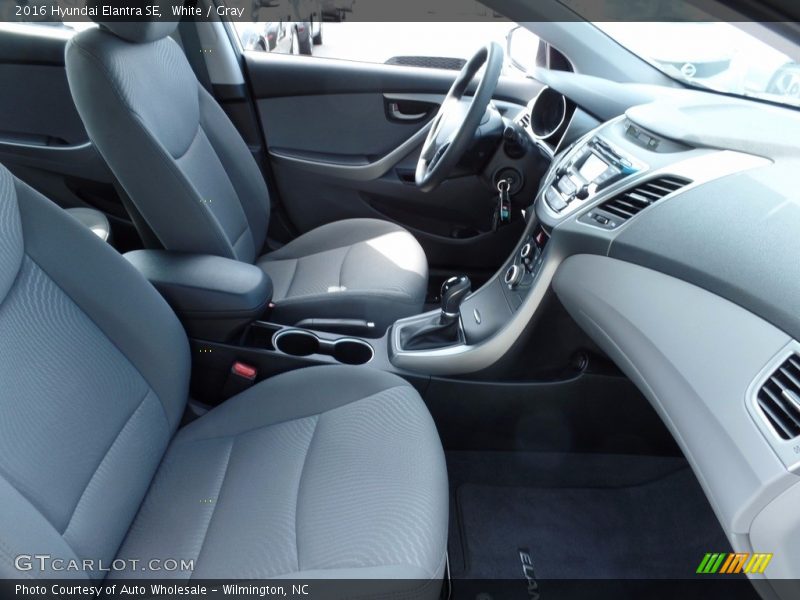 White / Gray 2016 Hyundai Elantra SE