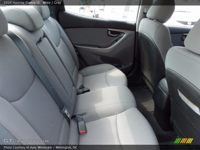 White / Gray 2016 Hyundai Elantra SE