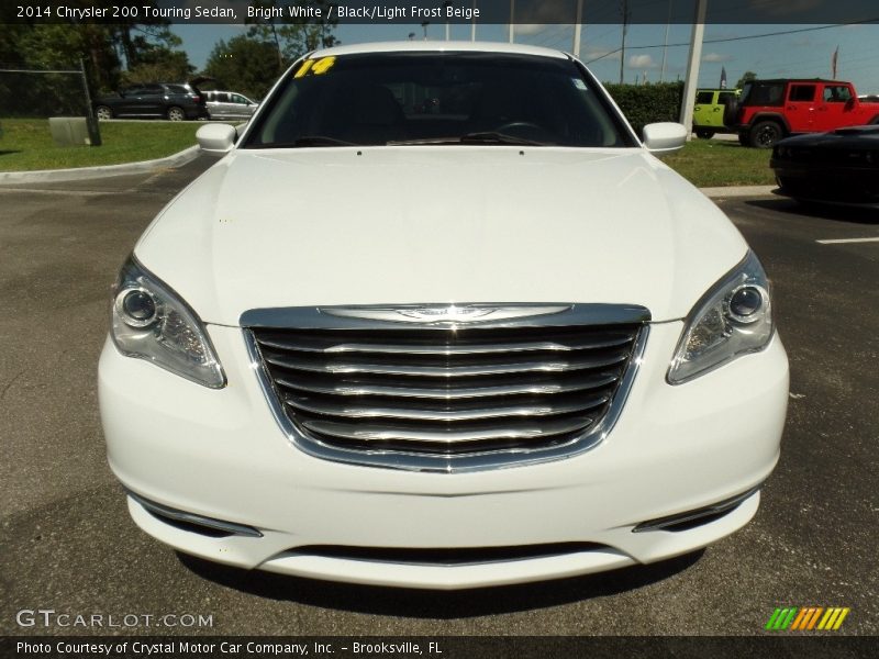Bright White / Black/Light Frost Beige 2014 Chrysler 200 Touring Sedan