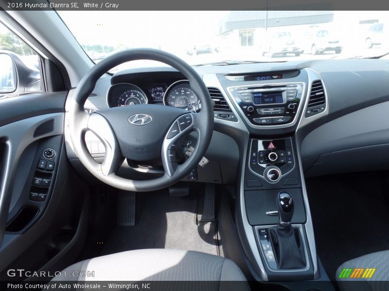 White / Gray 2016 Hyundai Elantra SE