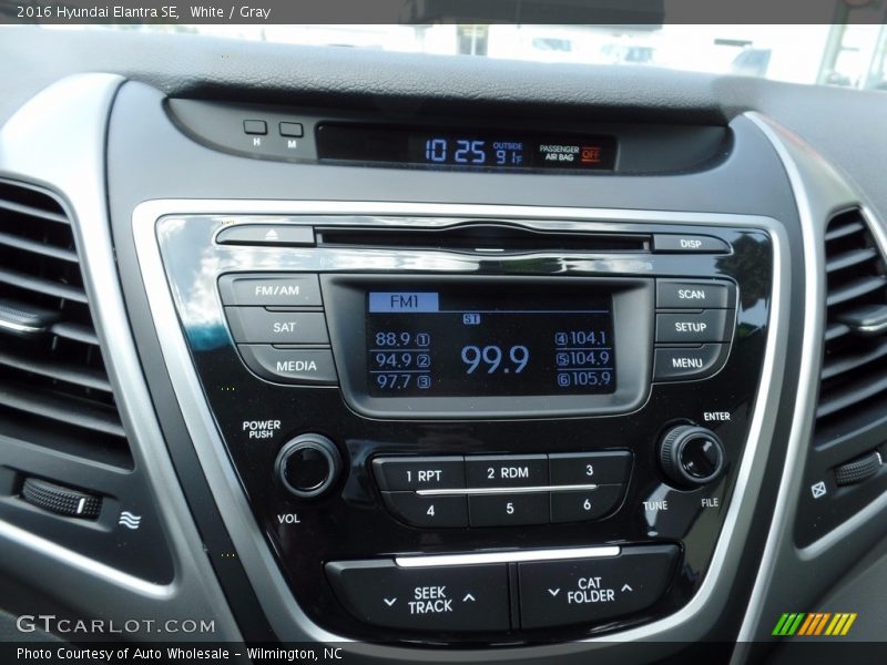 White / Gray 2016 Hyundai Elantra SE
