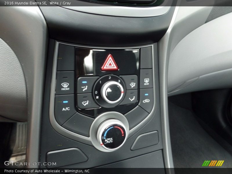 White / Gray 2016 Hyundai Elantra SE