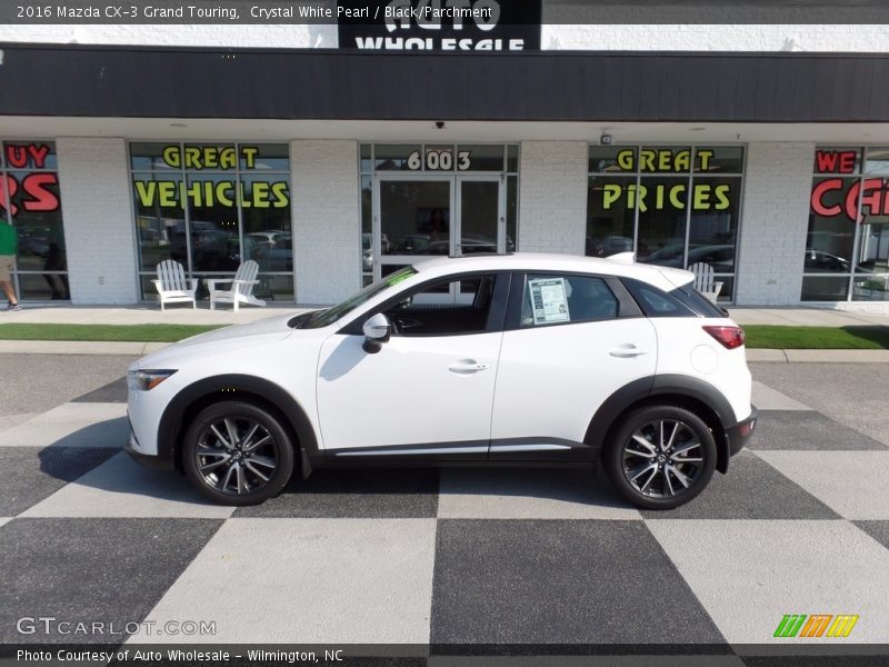 Crystal White Pearl / Black/Parchment 2016 Mazda CX-3 Grand Touring