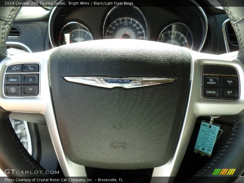 Bright White / Black/Light Frost Beige 2014 Chrysler 200 Touring Sedan