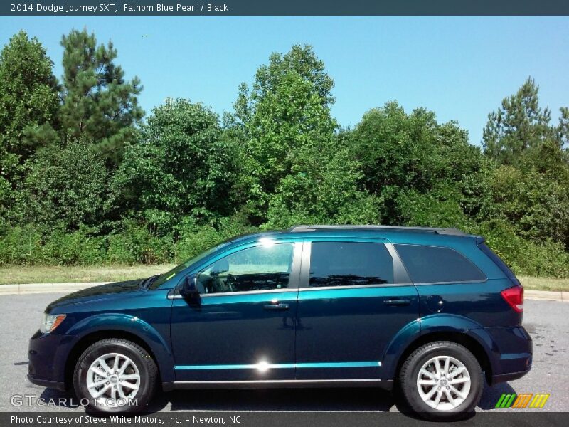 Fathom Blue Pearl / Black 2014 Dodge Journey SXT