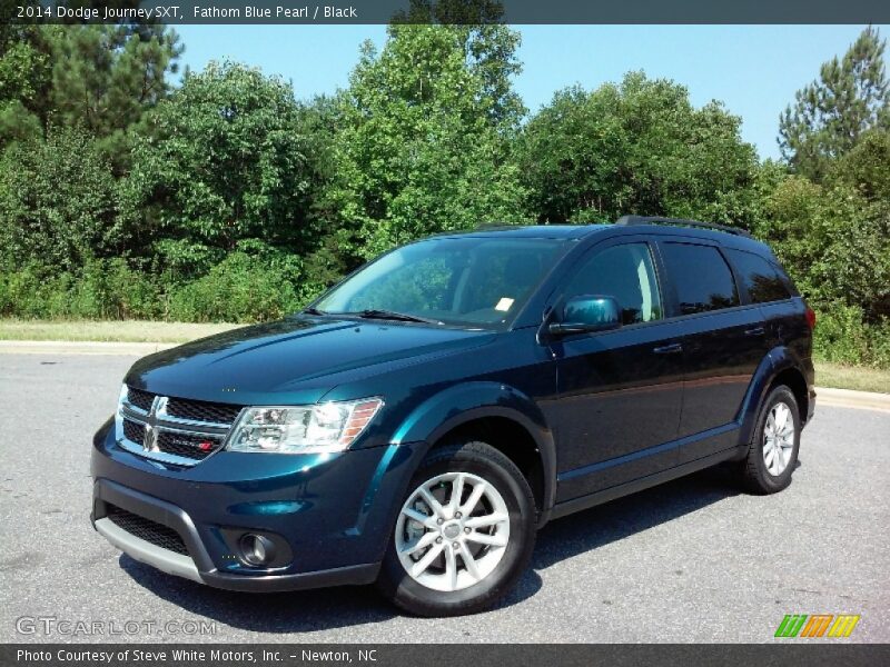 Fathom Blue Pearl / Black 2014 Dodge Journey SXT