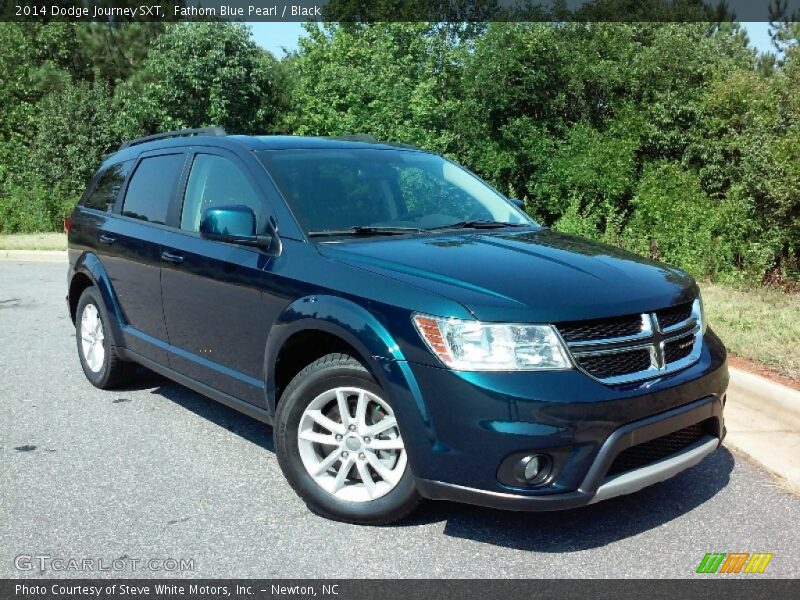 Fathom Blue Pearl / Black 2014 Dodge Journey SXT