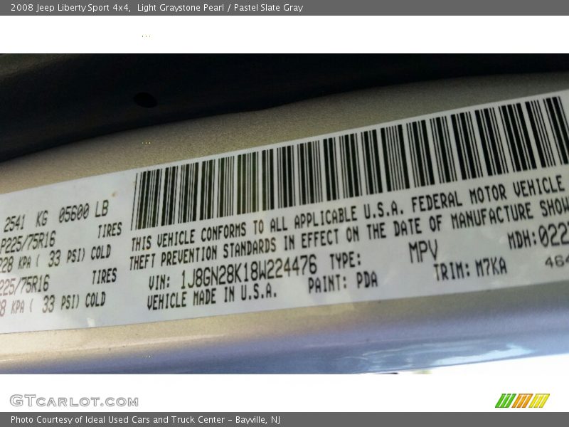 Light Graystone Pearl / Pastel Slate Gray 2008 Jeep Liberty Sport 4x4