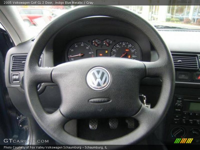Indigo Blue Metallic / Gray 2005 Volkswagen Golf GL 2 Door