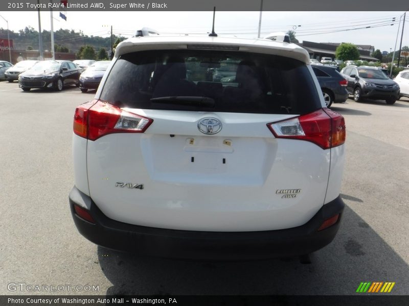Super White / Black 2015 Toyota RAV4 Limited AWD