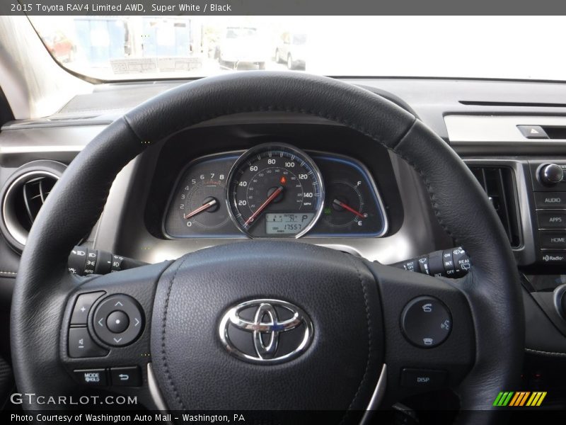 Super White / Black 2015 Toyota RAV4 Limited AWD