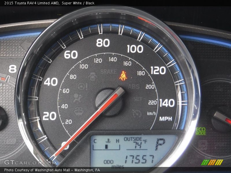 Super White / Black 2015 Toyota RAV4 Limited AWD