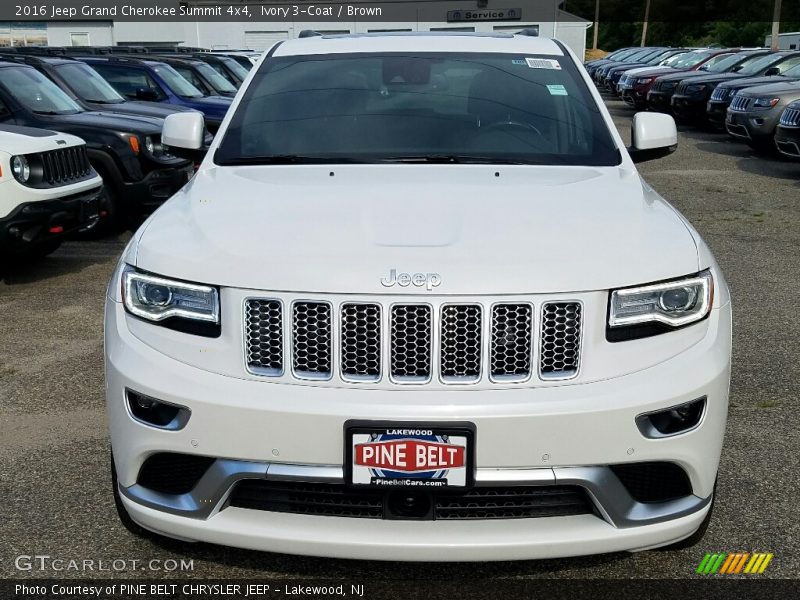 Ivory 3-Coat / Brown 2016 Jeep Grand Cherokee Summit 4x4