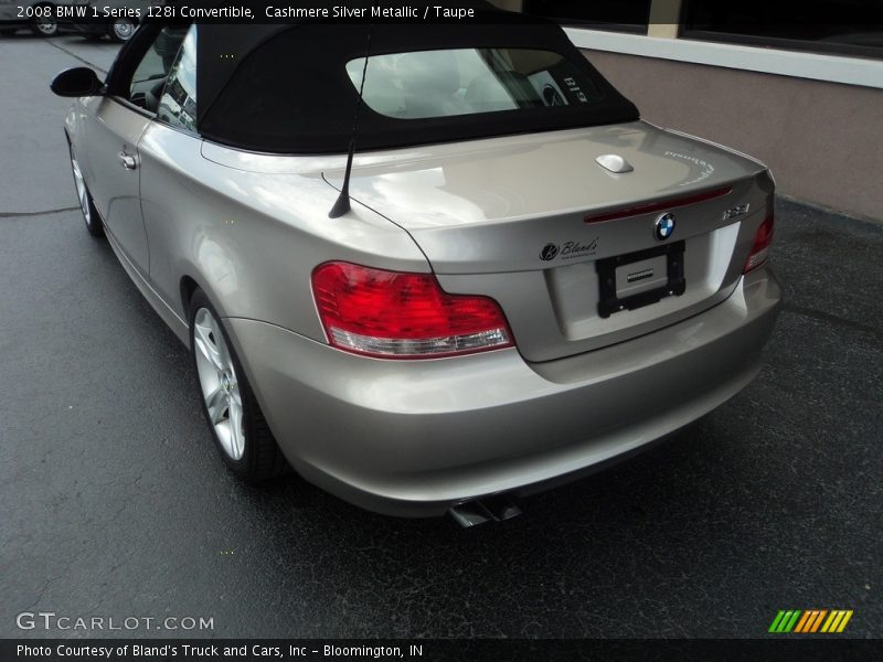 Cashmere Silver Metallic / Taupe 2008 BMW 1 Series 128i Convertible