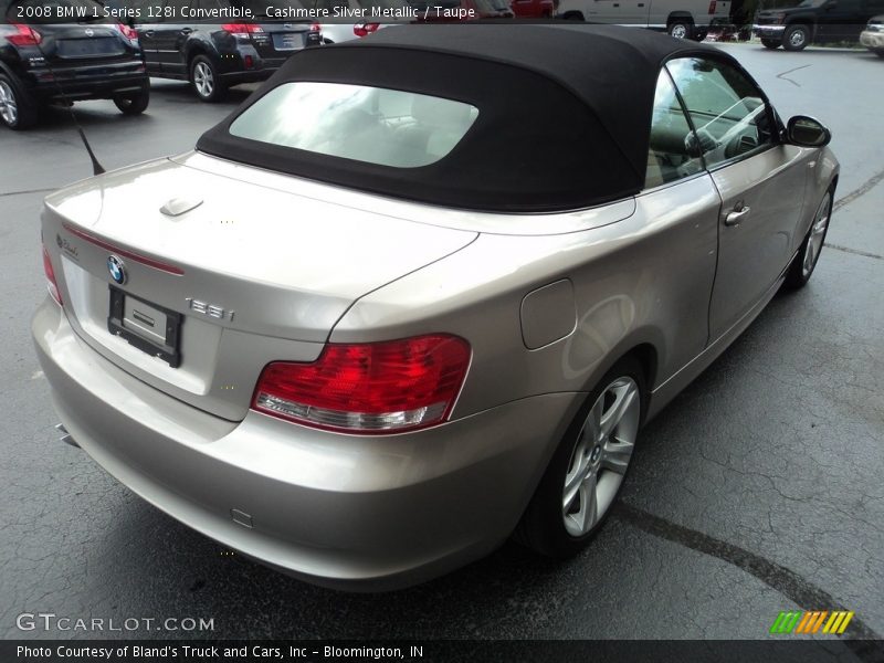 Cashmere Silver Metallic / Taupe 2008 BMW 1 Series 128i Convertible