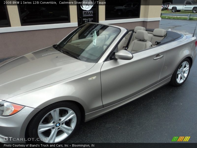 Cashmere Silver Metallic / Taupe 2008 BMW 1 Series 128i Convertible