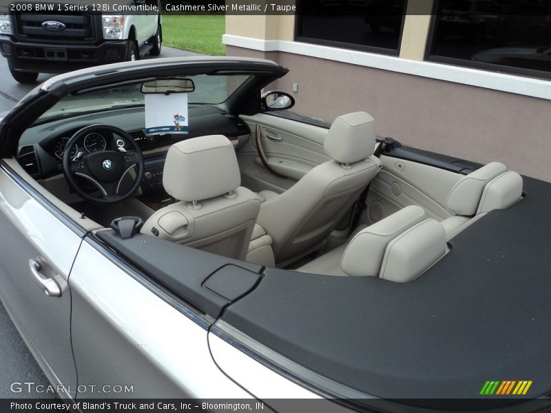 Cashmere Silver Metallic / Taupe 2008 BMW 1 Series 128i Convertible