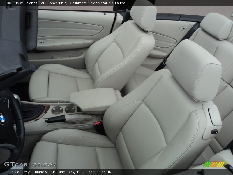 Cashmere Silver Metallic / Taupe 2008 BMW 1 Series 128i Convertible