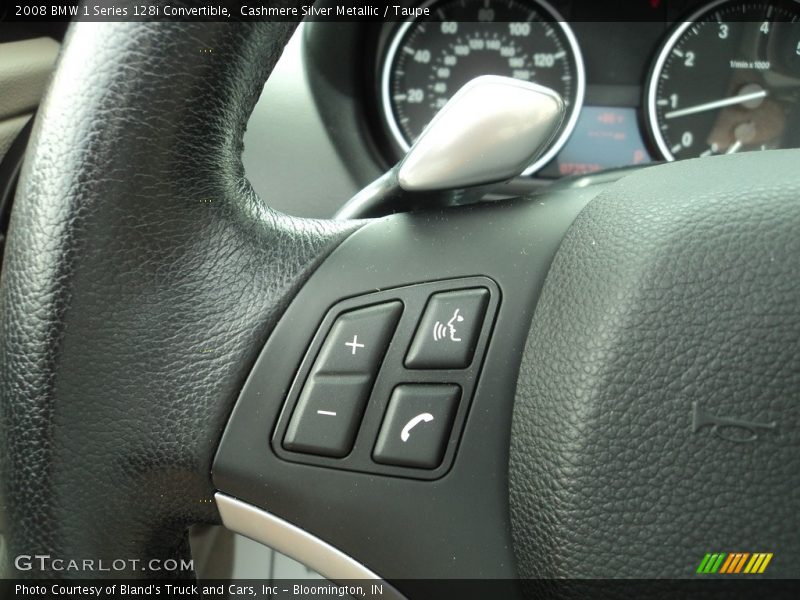 Cashmere Silver Metallic / Taupe 2008 BMW 1 Series 128i Convertible