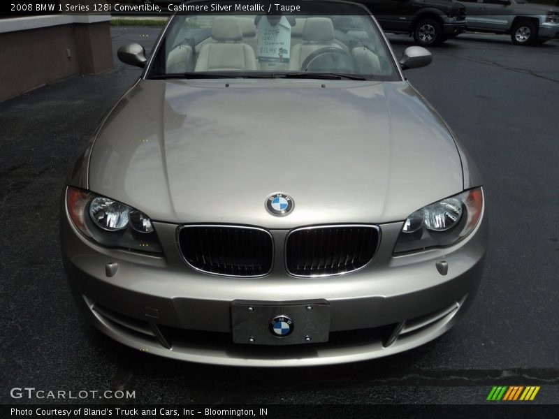 Cashmere Silver Metallic / Taupe 2008 BMW 1 Series 128i Convertible