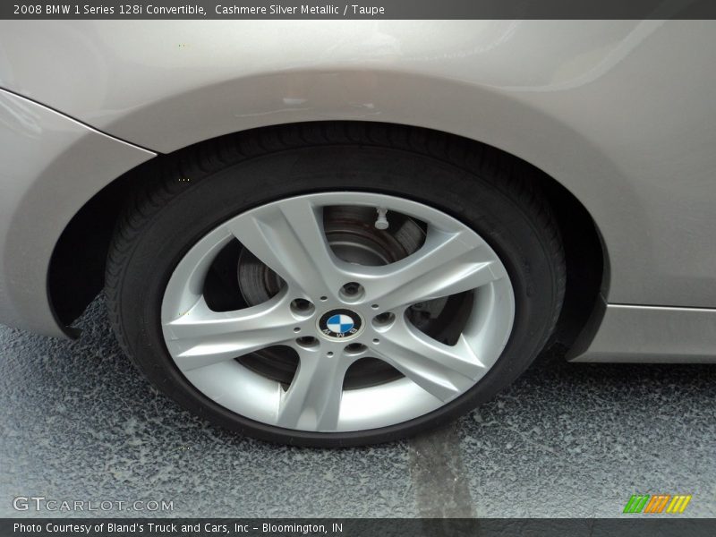 Cashmere Silver Metallic / Taupe 2008 BMW 1 Series 128i Convertible