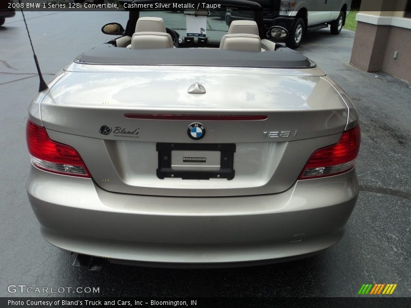 Cashmere Silver Metallic / Taupe 2008 BMW 1 Series 128i Convertible