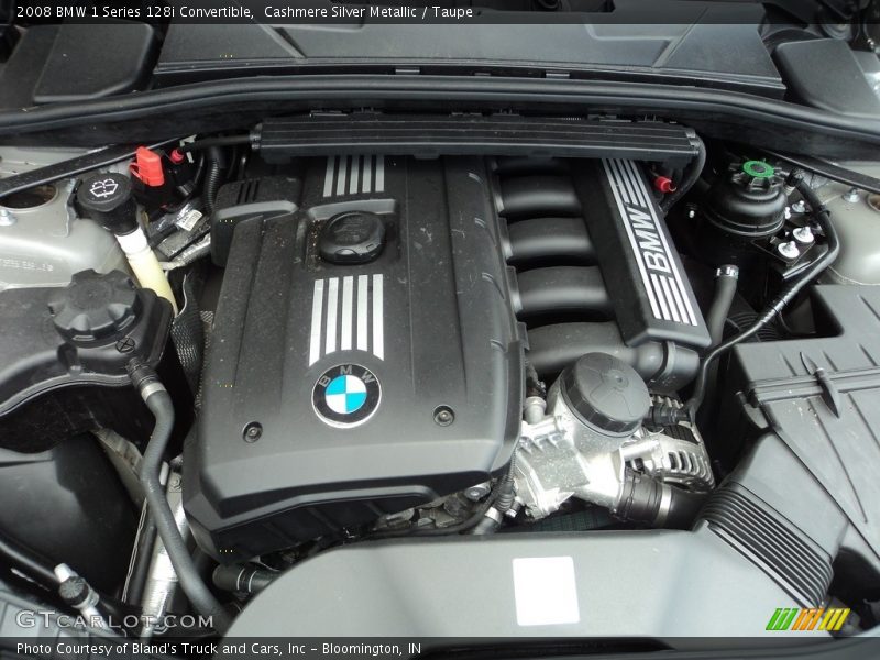 Cashmere Silver Metallic / Taupe 2008 BMW 1 Series 128i Convertible