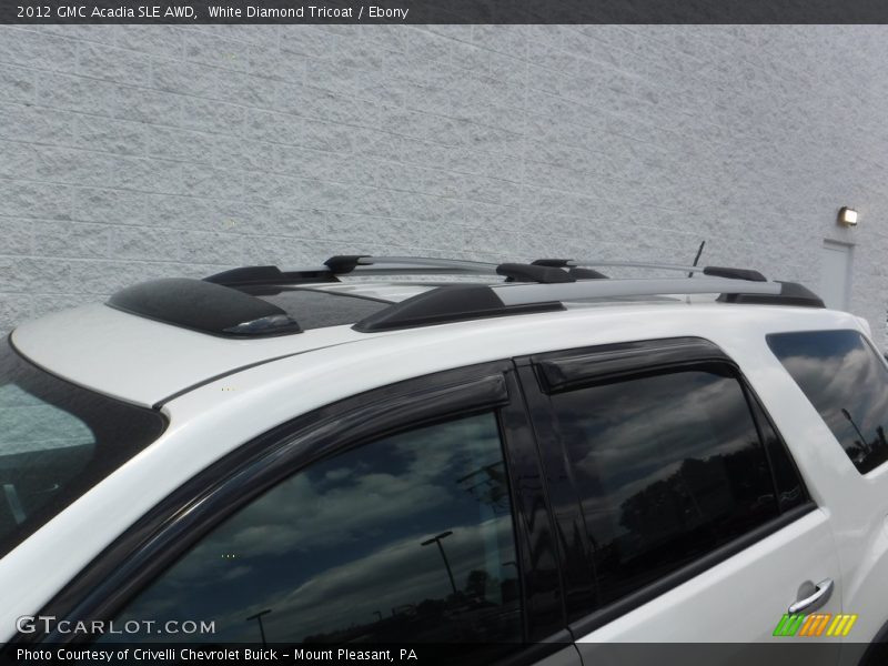 White Diamond Tricoat / Ebony 2012 GMC Acadia SLE AWD