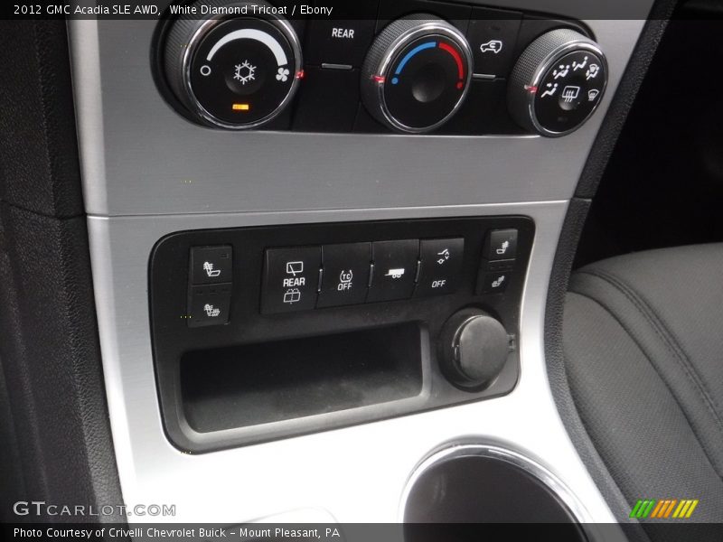 White Diamond Tricoat / Ebony 2012 GMC Acadia SLE AWD