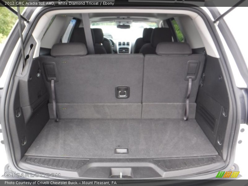 White Diamond Tricoat / Ebony 2012 GMC Acadia SLE AWD