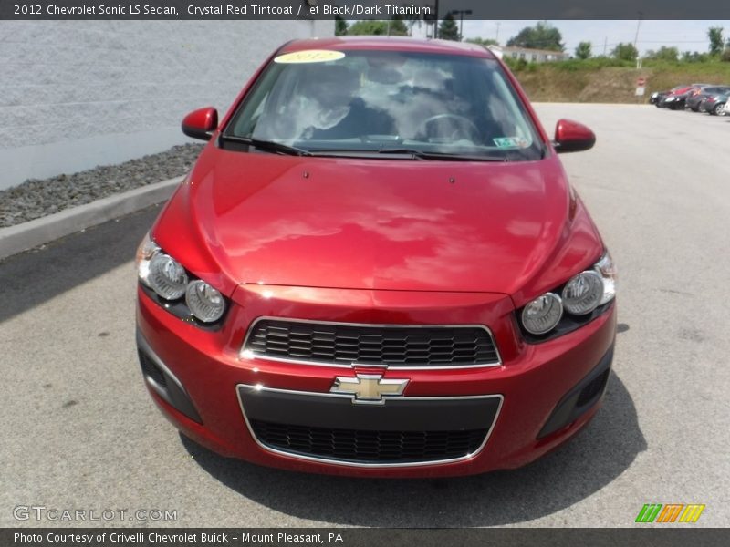 Crystal Red Tintcoat / Jet Black/Dark Titanium 2012 Chevrolet Sonic LS Sedan