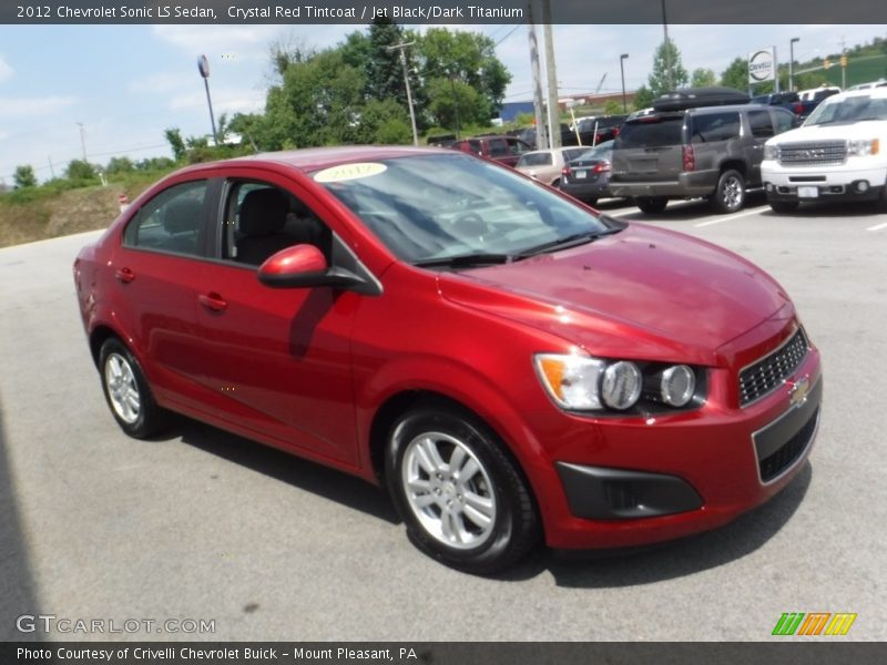 Crystal Red Tintcoat / Jet Black/Dark Titanium 2012 Chevrolet Sonic LS Sedan