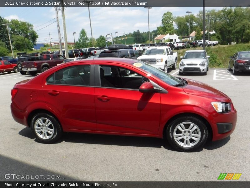 Crystal Red Tintcoat / Jet Black/Dark Titanium 2012 Chevrolet Sonic LS Sedan