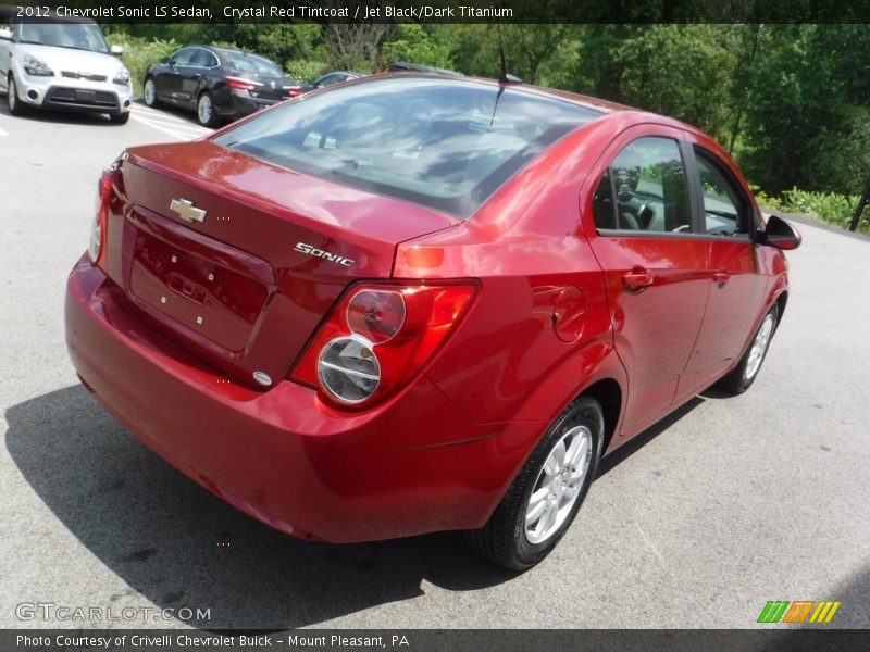 Crystal Red Tintcoat / Jet Black/Dark Titanium 2012 Chevrolet Sonic LS Sedan