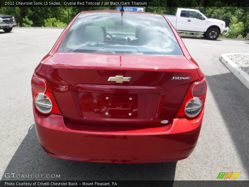 Crystal Red Tintcoat / Jet Black/Dark Titanium 2012 Chevrolet Sonic LS Sedan