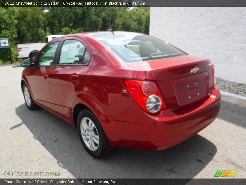 Crystal Red Tintcoat / Jet Black/Dark Titanium 2012 Chevrolet Sonic LS Sedan